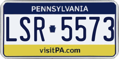 PA license plate LSR5573