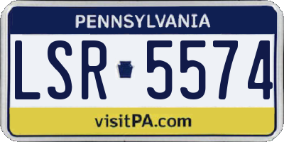 PA license plate LSR5574