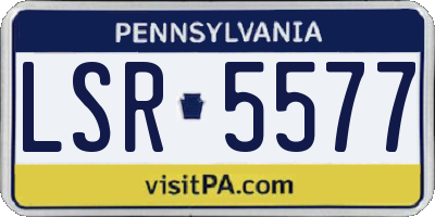 PA license plate LSR5577