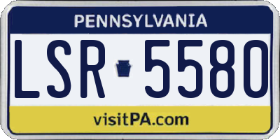 PA license plate LSR5580