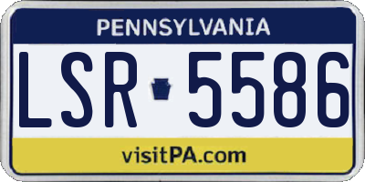 PA license plate LSR5586