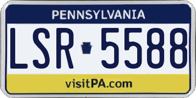 PA license plate LSR5588