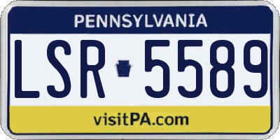 PA license plate LSR5589