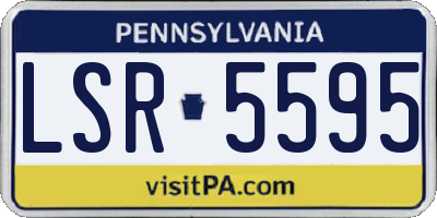 PA license plate LSR5595
