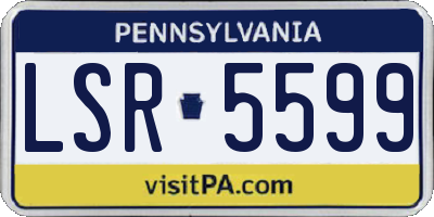PA license plate LSR5599