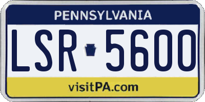 PA license plate LSR5600