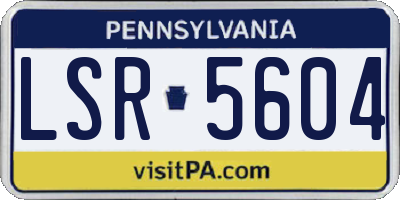 PA license plate LSR5604