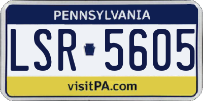 PA license plate LSR5605