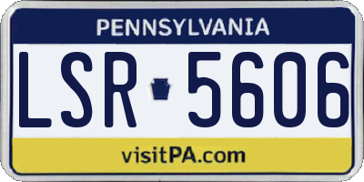 PA license plate LSR5606