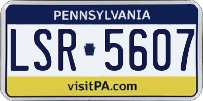 PA license plate LSR5607