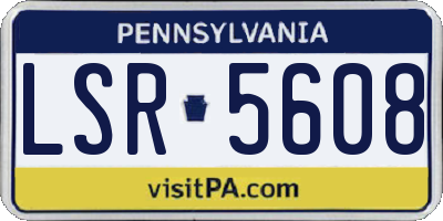 PA license plate LSR5608
