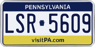 PA license plate LSR5609