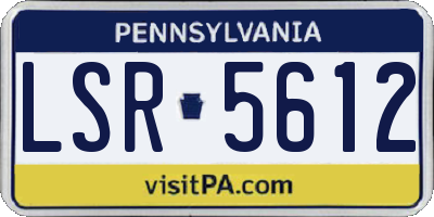 PA license plate LSR5612