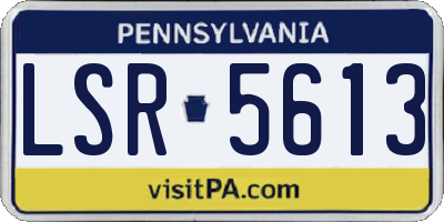 PA license plate LSR5613