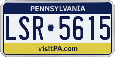 PA license plate LSR5615
