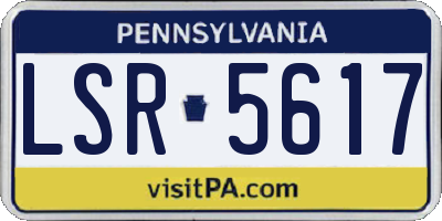 PA license plate LSR5617