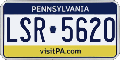 PA license plate LSR5620