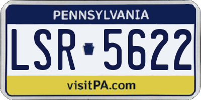 PA license plate LSR5622
