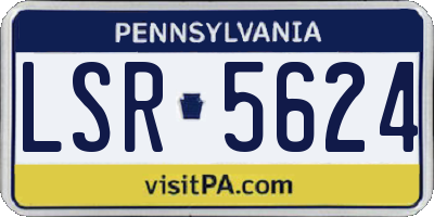 PA license plate LSR5624
