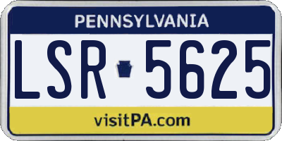 PA license plate LSR5625
