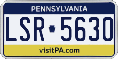 PA license plate LSR5630