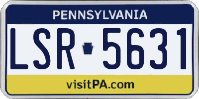 PA license plate LSR5631