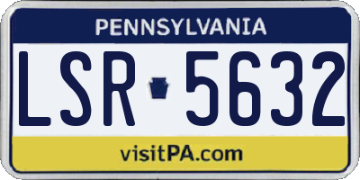PA license plate LSR5632