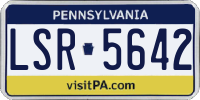 PA license plate LSR5642