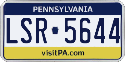 PA license plate LSR5644