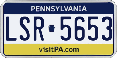 PA license plate LSR5653
