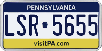 PA license plate LSR5655