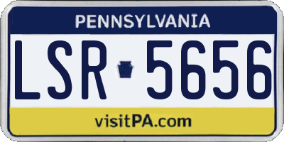 PA license plate LSR5656