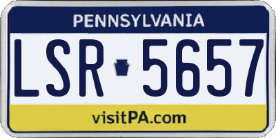 PA license plate LSR5657