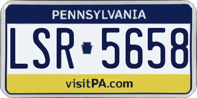 PA license plate LSR5658