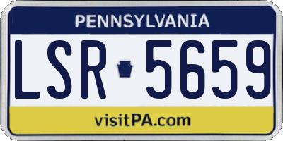 PA license plate LSR5659