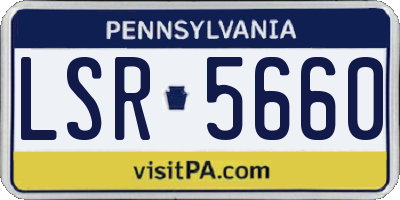PA license plate LSR5660