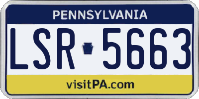 PA license plate LSR5663