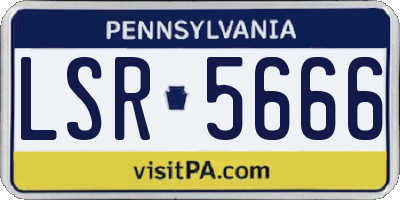PA license plate LSR5666