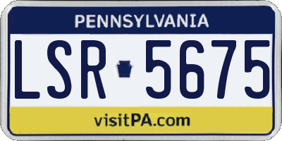PA license plate LSR5675