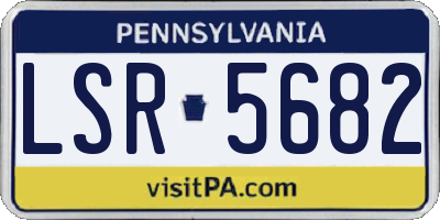 PA license plate LSR5682