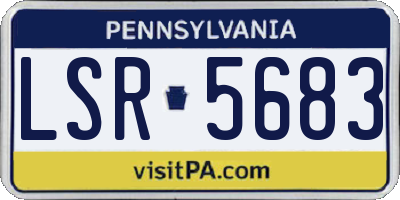 PA license plate LSR5683