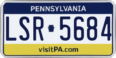 PA license plate LSR5684