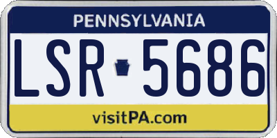 PA license plate LSR5686