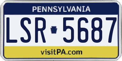PA license plate LSR5687