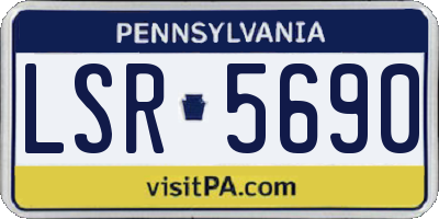 PA license plate LSR5690