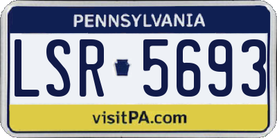 PA license plate LSR5693
