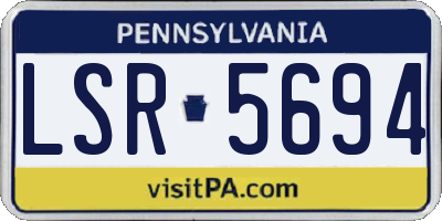 PA license plate LSR5694