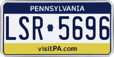 PA license plate LSR5696