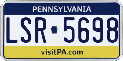 PA license plate LSR5698