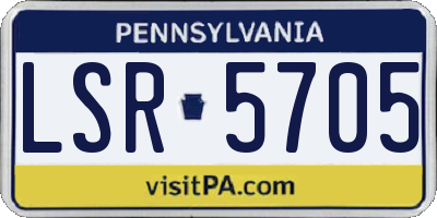 PA license plate LSR5705